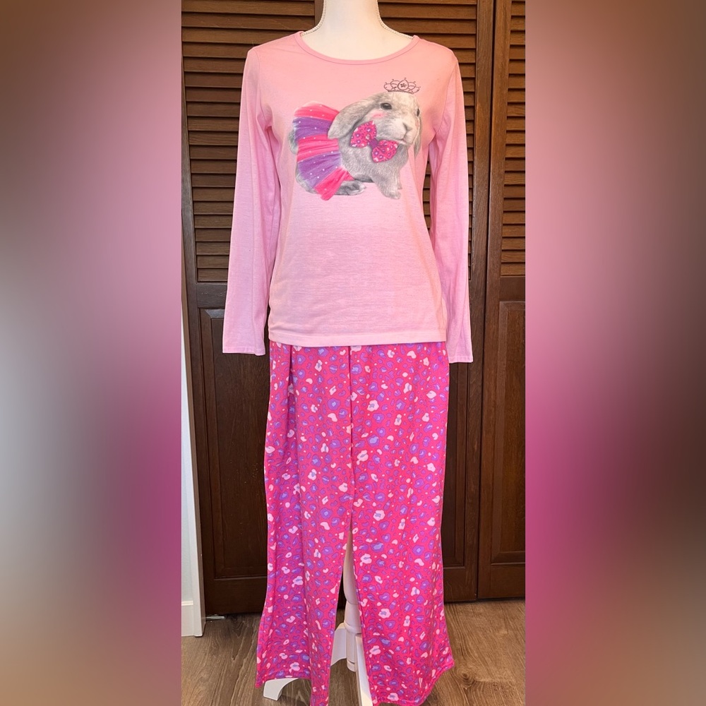 🦋2/$10 Circo Bug Girls Pajamas Pink Animal Print size 14/16